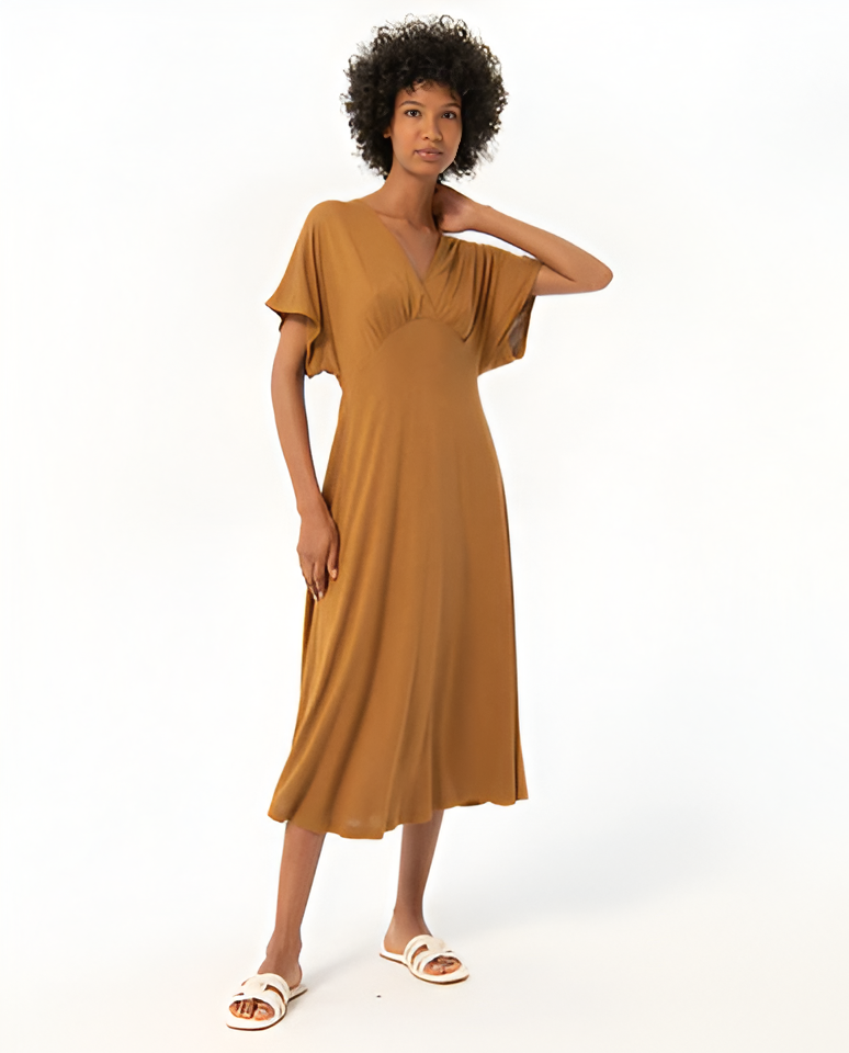Camel Midi Dress
